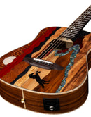 Luna SAFARI VISTA STALLION Travel Acoustic/Electric Guitar (Gloss)