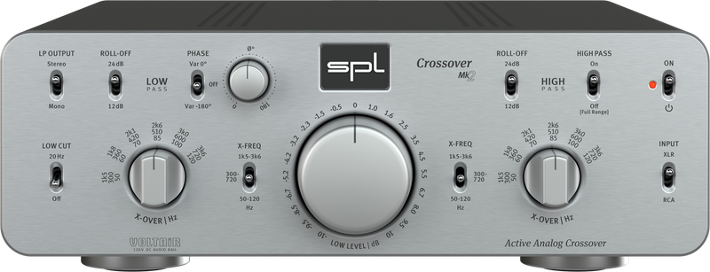 SPL CROSSOVER MK2 Active Analog 2-Way Crossover for Pro Audio & Hi-Fi Applications (Silver)