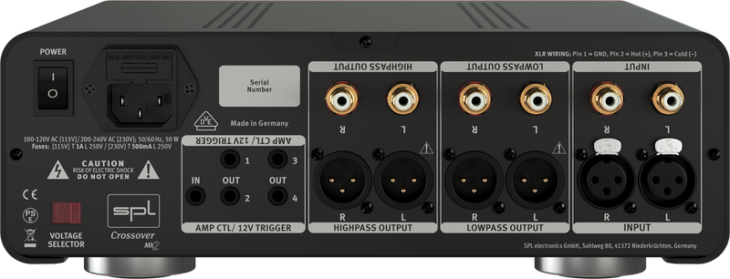 SPL CROSSOVER MK2 Active Analog 2-Way Crossover for Pro Audio & Hi-Fi Applications (Silver)