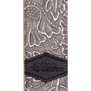 Luna STRAP LUNA LTH SLDR SLV Leather Guitar Strap (Fern & Leaf Silver)