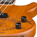 Luna TAT 30 Tattoo Short Scale Electric Bass (Satin Natural)