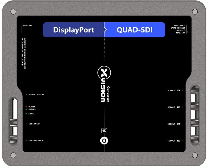 xVision XVVDP2QSDI DisplayPort to Quad 3G-SDI Converter - PT1 In/Thru