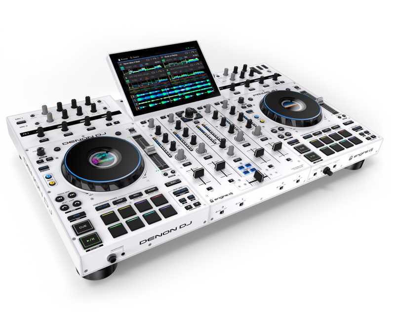 Denon DJ Prime 4+ Édition spéciale 4-Deck Standalone DJ Contrôleur (blanc)