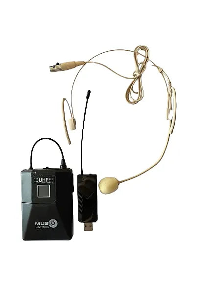 Music 8 M8-15B HS Professional Wireless System w/ USB Receiver and Headset Microphone and Beltpack Transmitter