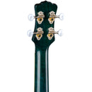 Luna UKE DPN Dolphin Flame Concert Ukulele (Transparent Blue)