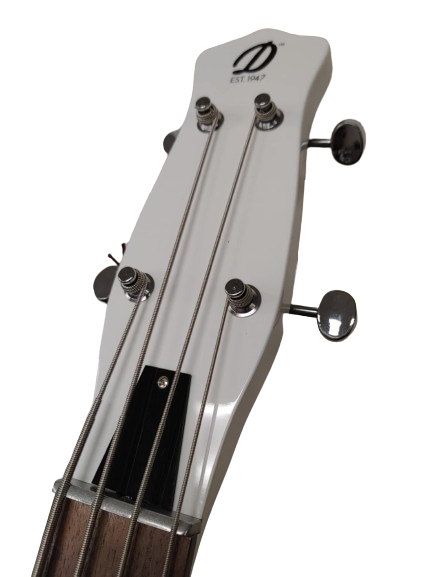 Danelectro 58 LONGHORN Semi Hollow-Body Electric Bass Guitar (White)
