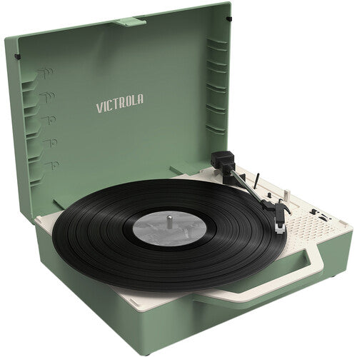Victrola VSC-725SB-BAS Re-Spin Sustainable Bluetooth Suitcase Turntable (Basil Green)