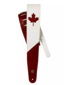 D'Addario 20GLCD01 Slim Garment Leather Guitar Strap (Red) - 2"