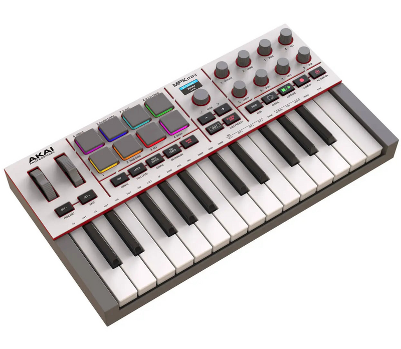 Akai MPK MINI IV Compact Keyboard And Pad Controller (Grey) - 25 Keys