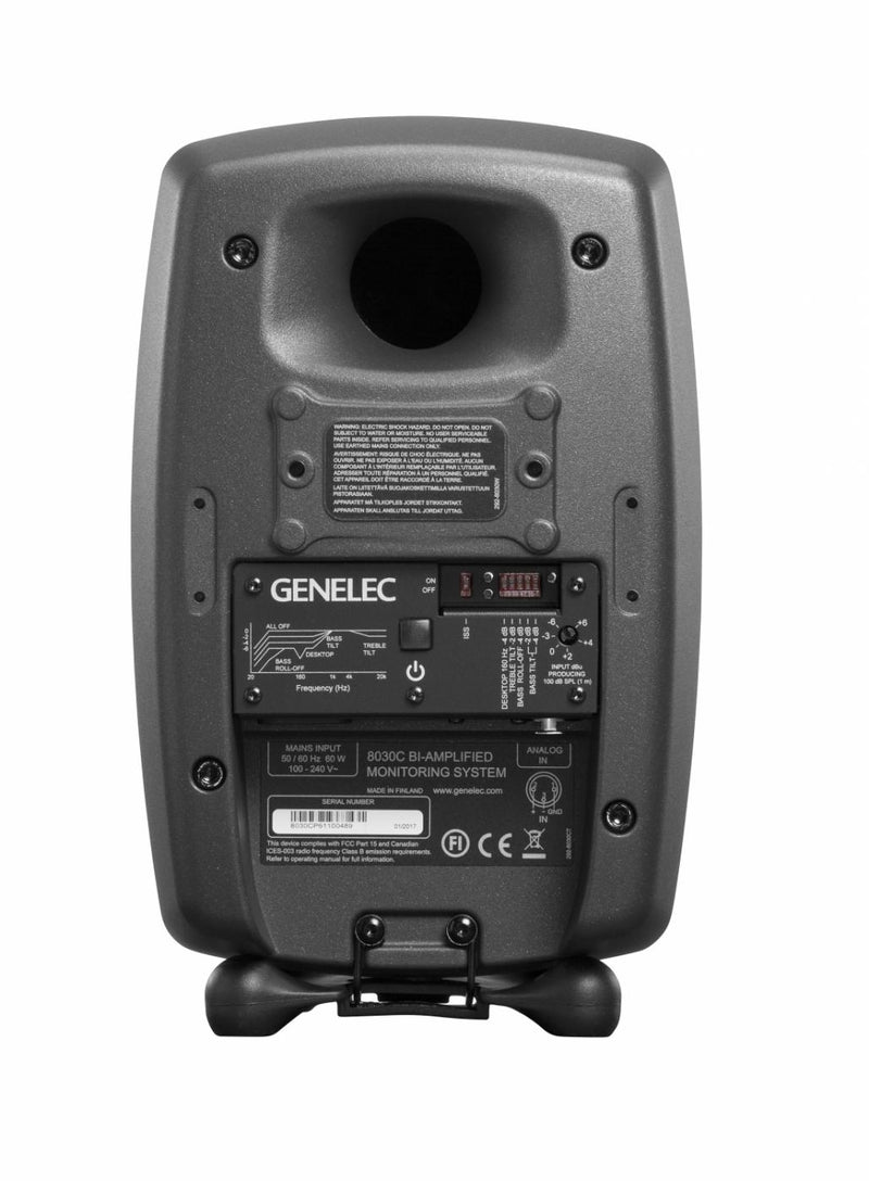 Genelec 8030C Active Nearfield Studio Monitor (Single, Black) - 5"