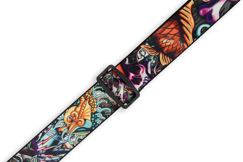 Levy’s MP2TAT-003 Tattoo Series Poly Guitar Strap - 2″ (New School)