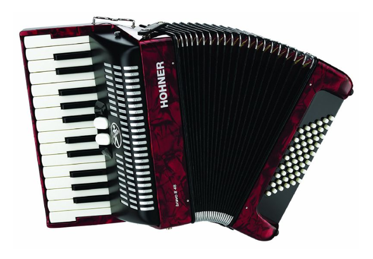Hohner BRAVO Accordéon Piano 26 Touches 48 Basses - Rouge