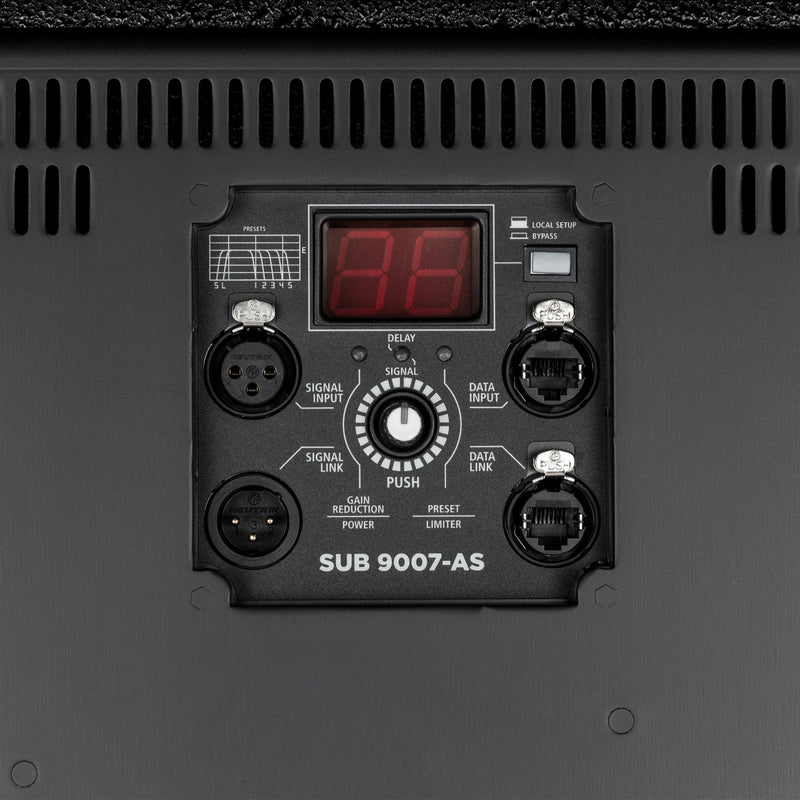 RCF SUB 9007-AS Caisson de basses actif haute puissance 7 200 W - 2 x 21"