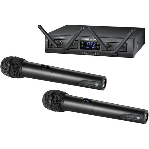 Audio-Technica Atw-1322  System 10 Pro Rack-Mount Digital Dual Handheld Mic System 24 Ghz - Red One Music