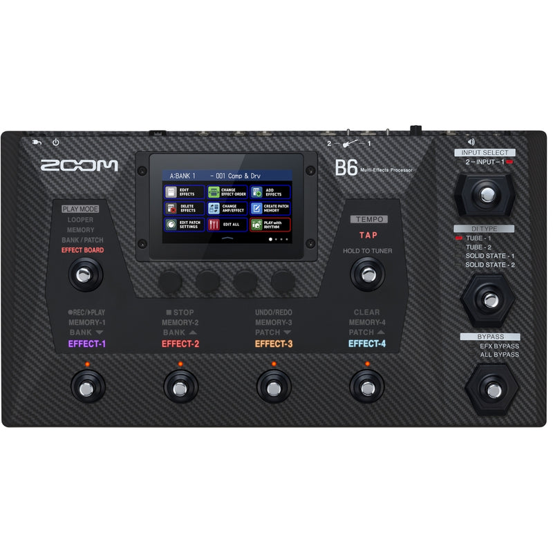 Processeur multi-effets pour basse Zoom B6