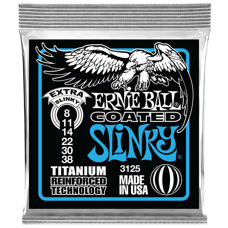 Ernie Ball 3125EB Coated Electric Titanium Extra Slinky - 8-38