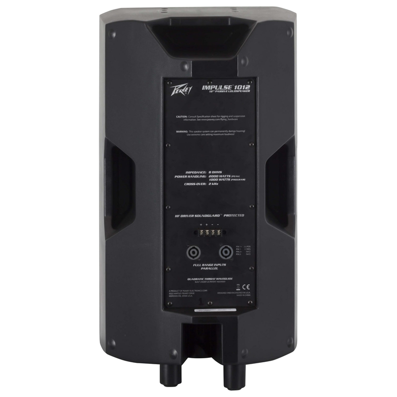 Peavey IMPULSE 1012-8-OHM-BL Weather-Resistant Passive Loudspeaker - Black