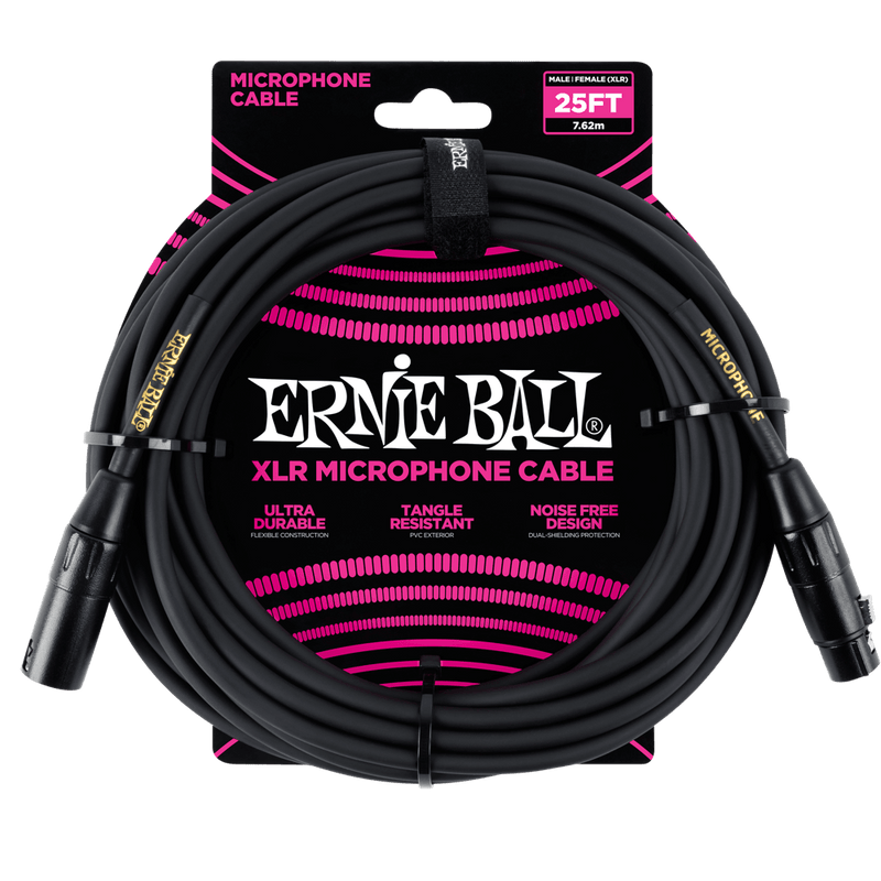 Ernie Ball 6073EB 25' Mic Cable XLR - Black