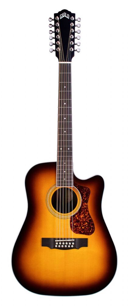 Guild D-2612CE Deluxe Dreadnought Acoustic-Electric Guitar (Antique Sunburst)