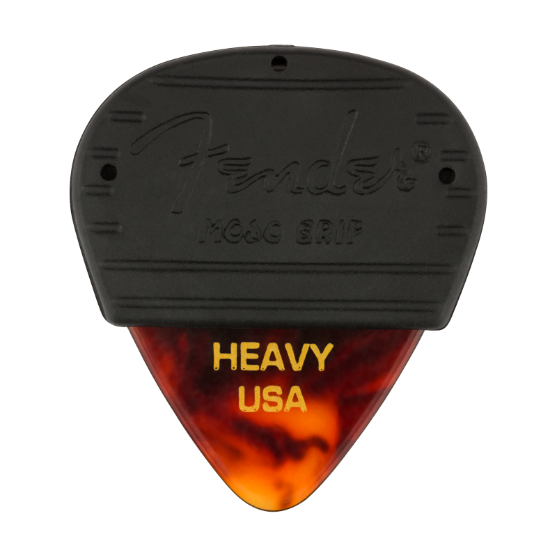 Fender MOJO GRIP Picks, Celluloid, 3-Pack - Tortoise Shell, Heavy
