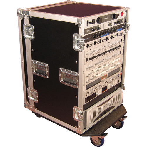 Gator G-TOUR 16U CAST Tour Style ATA Flight Rack Case w/ Casters - 16U, 19" Deep
