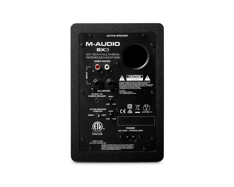 M-Audio BX3 120-Watt Multimedia Reference Monitors (Black, Pair) - 3.5"