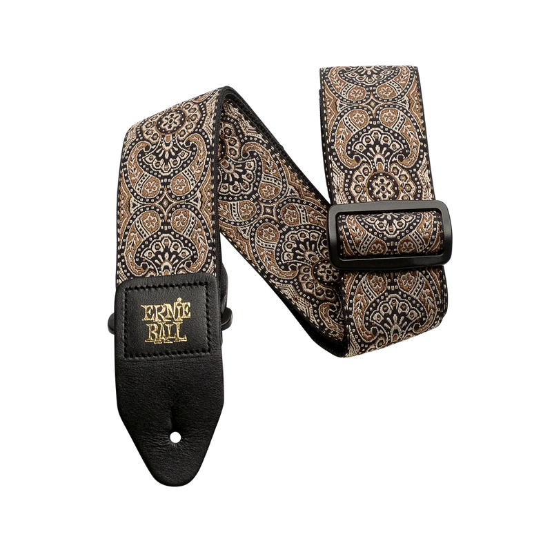 Ernie Ball 4163EB Gold & Black Paisley Jacquard Strap