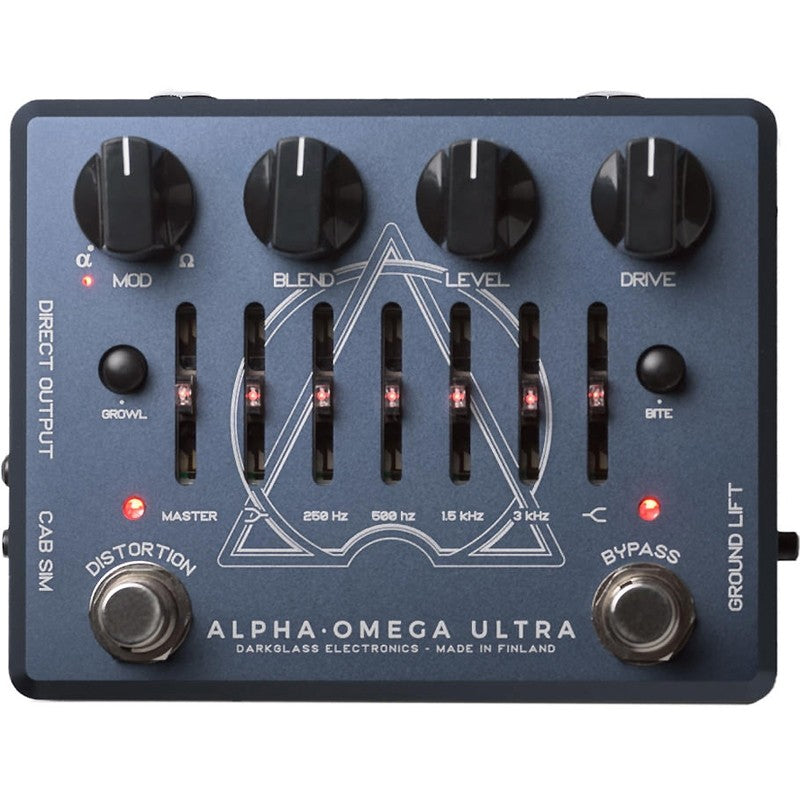 Darkglass ALPHA OMEGA ULTRA AUX Pédale double préampli/OD avec entrée auxiliaire