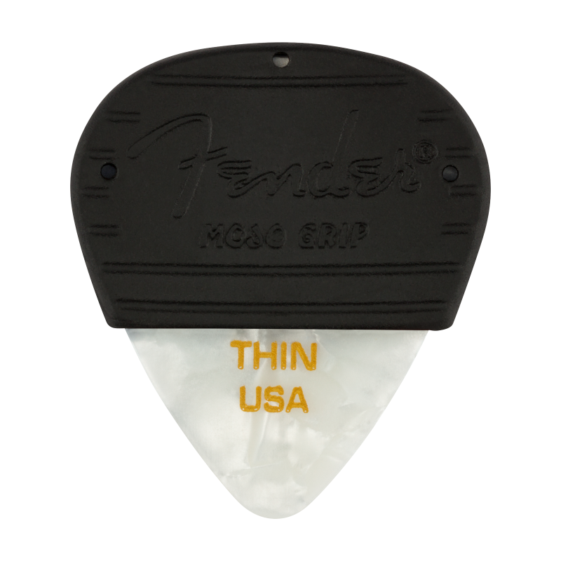 Fender MOJO GRIP Picks, Celluloïd, 3-Pack - White Moto, Thin