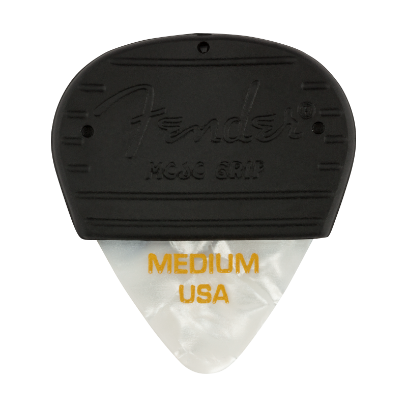 Fender MOJO GRIP Picks, Celluloid, 3-Pack - White Moto, Medium