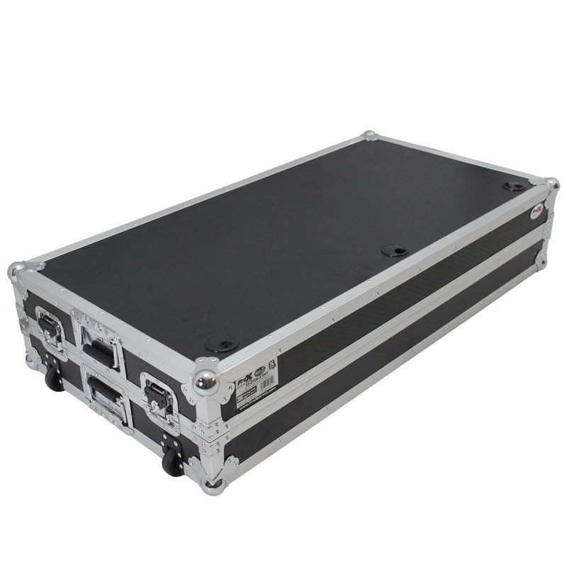 ProX XS-ZTABLE MK2 Station de travail DJ Z-Table | Table de Flight Case Portable avec poignées et roues en W