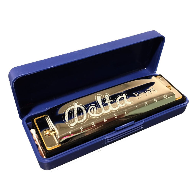 Delta Blues HD10C Harmonica en clé de C avec étui