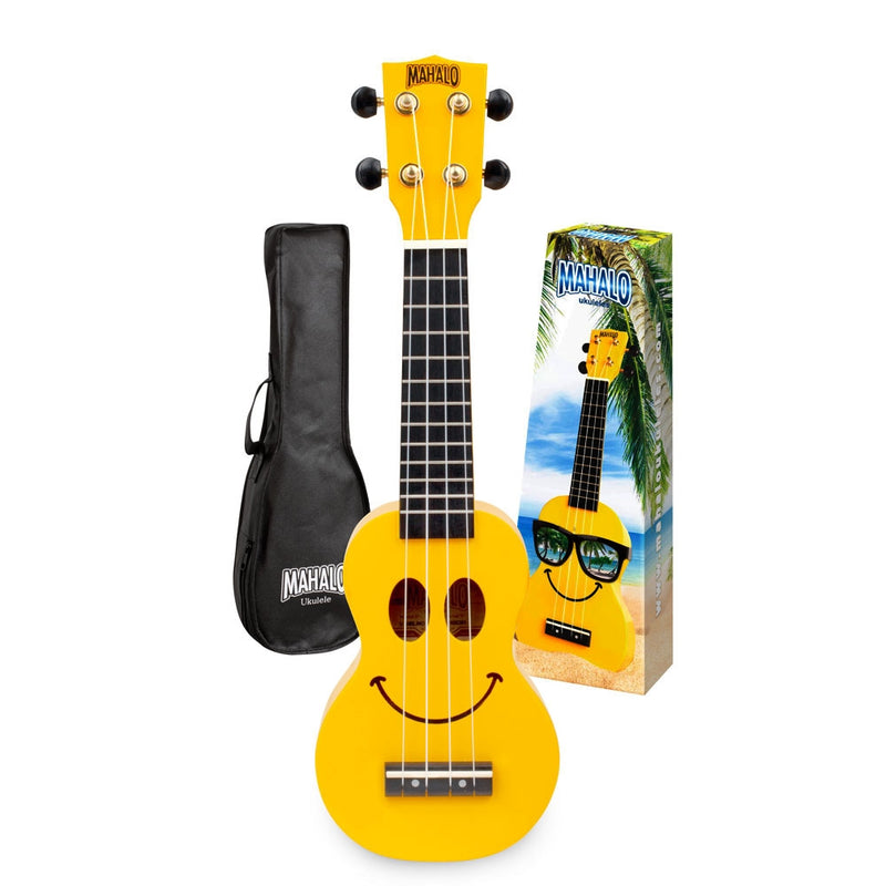 Mahalo U-SMILINO-YW Smiley Face Sopranino Ukulele (Yellow)