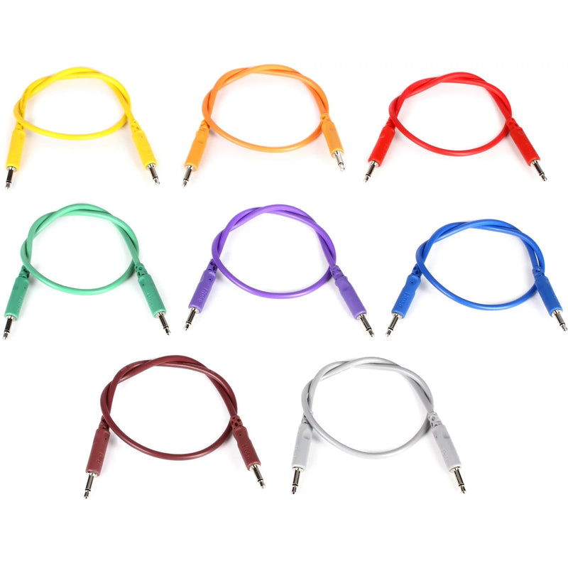 HOSA CMM-830 EURORACK Patch Cables Cables Couleurs 8 pack - 12 "