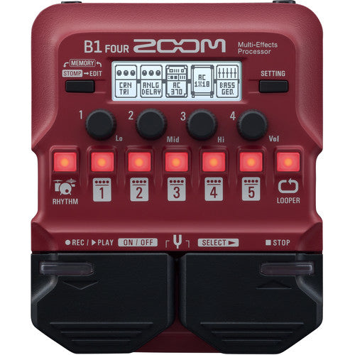 Processeur d'effets de basse électrique Zoom B1 FOUR