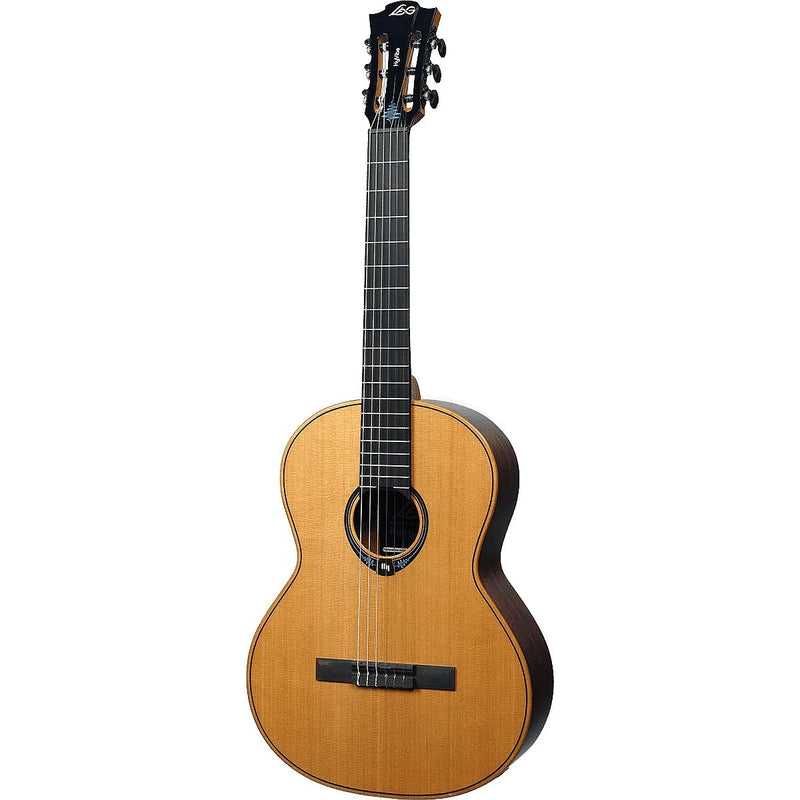 Lag Guitars CHV15E Hyvibe Nylon 4/4 Guitare électrique classique avec housse de luxe - Naturel