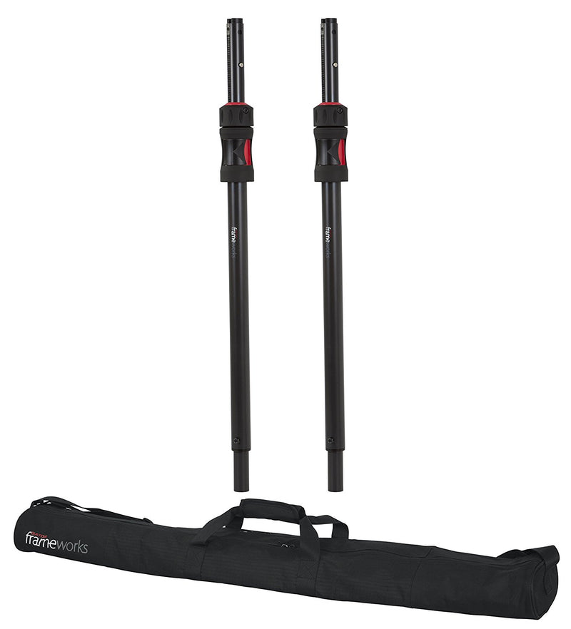 Gator Frameworks GFW-ID-SPKR-SPSET ID Paire de sous-pôles de haut-parleur avec sac de transport 
