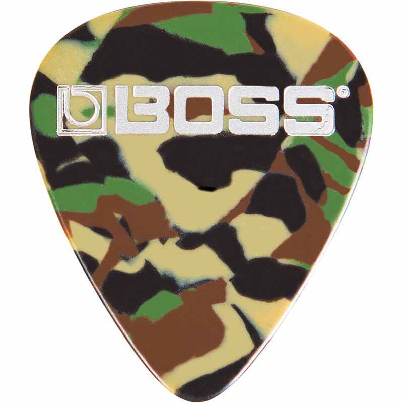Boss BPK-12-CH Celluloid Guitar Picks Camo Heavy 12 pcs - Red One Music