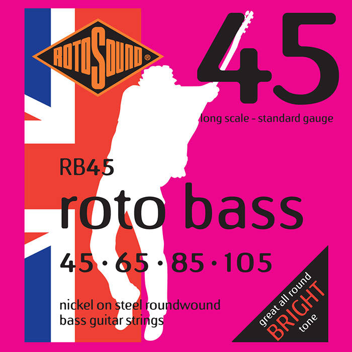 Rotosound RB45 Nickel Unsilked Bass String Set - 45-105