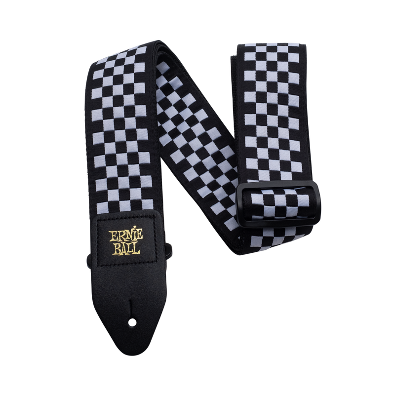 Ernie Ball 4149EB Black & White Checkered Premium Strap