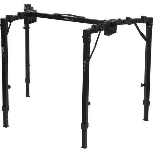 Gator Frameworks GFW-UTL-WS250 Station de travail pliable réglable avec support en T pour claviers et équipements audio