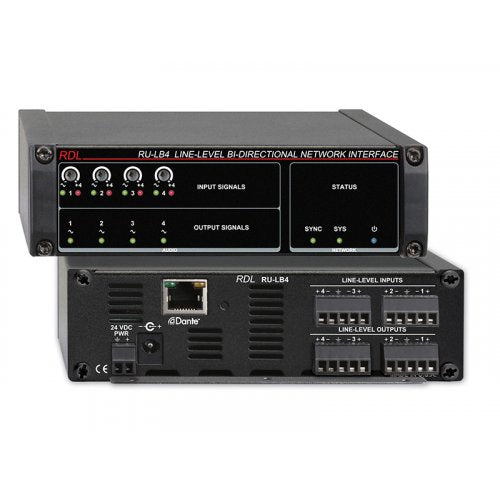 Interface Dante bidirectionnelle de niveau ligne RDL RU-LB4