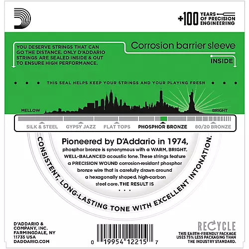 D'Addario EJ18 PB CONDUCTIONS DE GUITARE ACUSTIQUE lourde Set 14-59