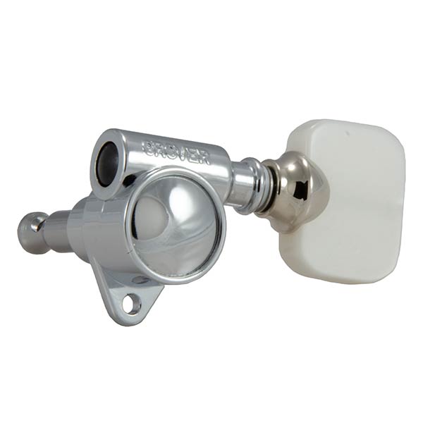 Grover GR103C Original "Milk Bottle" Style Rotomatics with Pearloid Button - 3+3 Chrome