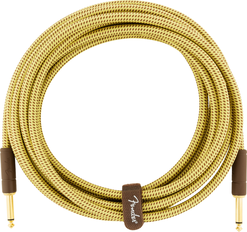 Fender DELUXE Series Instrument Cable 15' - Tweed