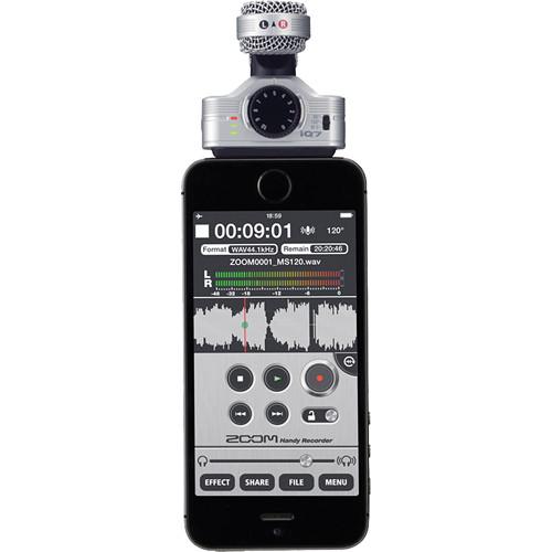 Zoom Iq7 Mid-Side Stereo Microphone Zoomiq7 Mid-Side Stereo Microphone For Ios Devices With Lightning Connector - Red One Music