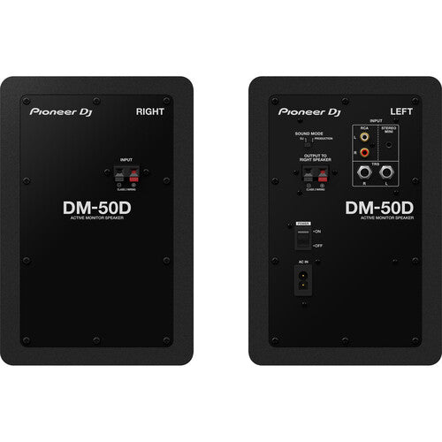 Pioneer DJ DM-50D Active 5" Desktop Monitor/DJ Speakers - Black