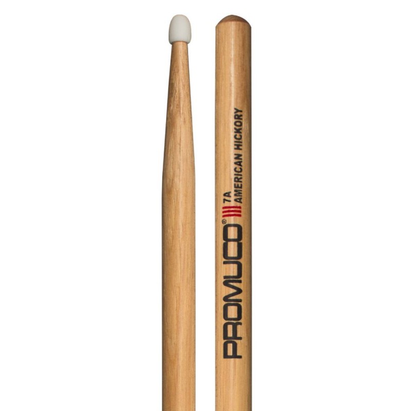 Promuco 1801N7AX Drumsticks American Hickory Nylon Tip 7A