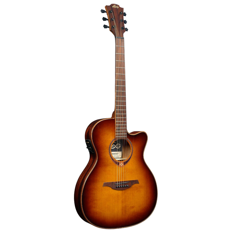 Lag Guitars T118ASCE-BRS Tramontane 118 Auditorium Pan coupé Guitare électrique acoustique - Ombre brune