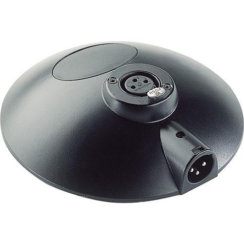 K&M 29376 Black Microphone Table Base Black - Red One Music